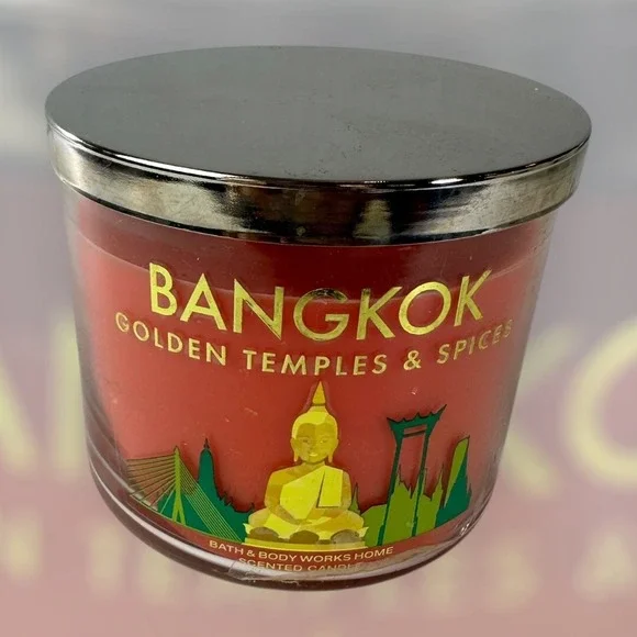 Bath & Body Works Bangkok Golden Temples & Spices Scented 3 Wick Candle 14.5 OZ - Picture 1 of 10